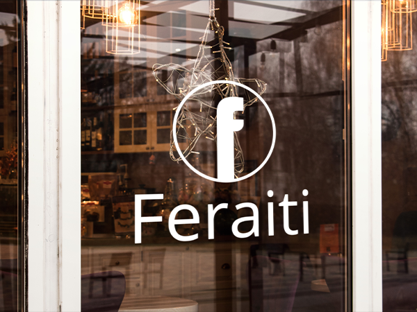 Feraiti Storefront Acrylic Sign by Northeast Sign Company in Connecticut