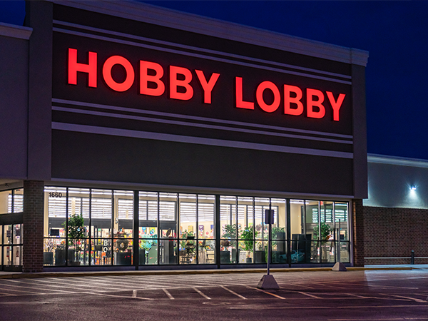 Hobby Lobby Lighted Storefront Sign