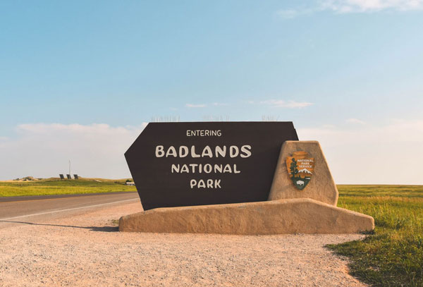 Badlands National Park Monument Sign
