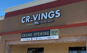 Cravings Storefront Building Sign
