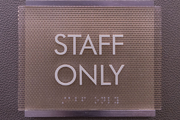 ADA Sign - Staff Only