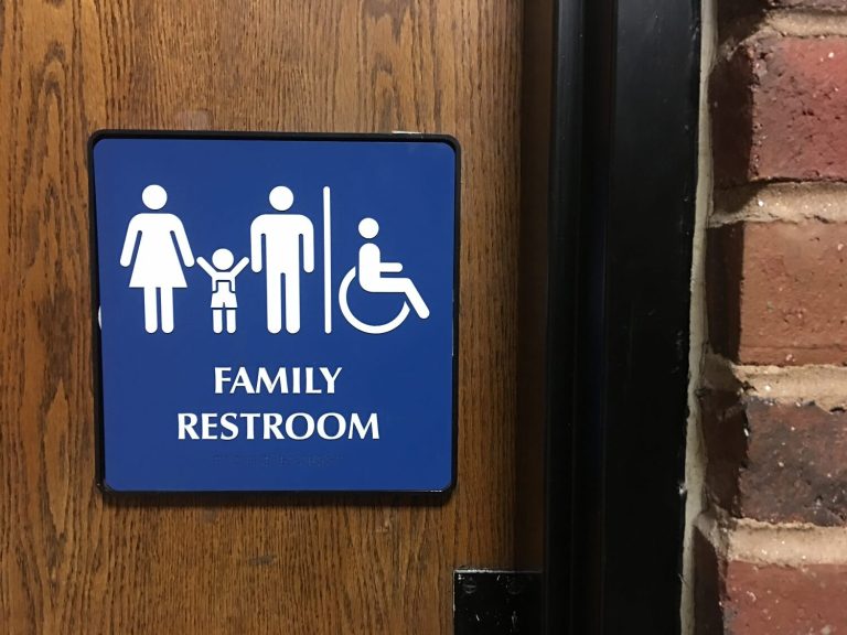 ADA Family Restroom Door Sign