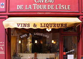 Vins & Liqueurs Awning Signage