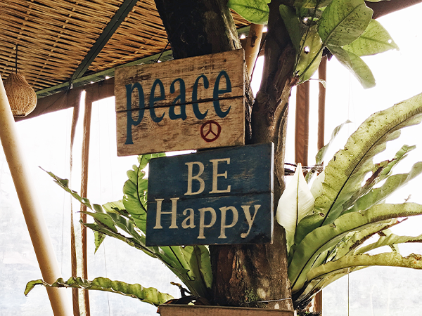 Environmental Signage - peace Be Happy