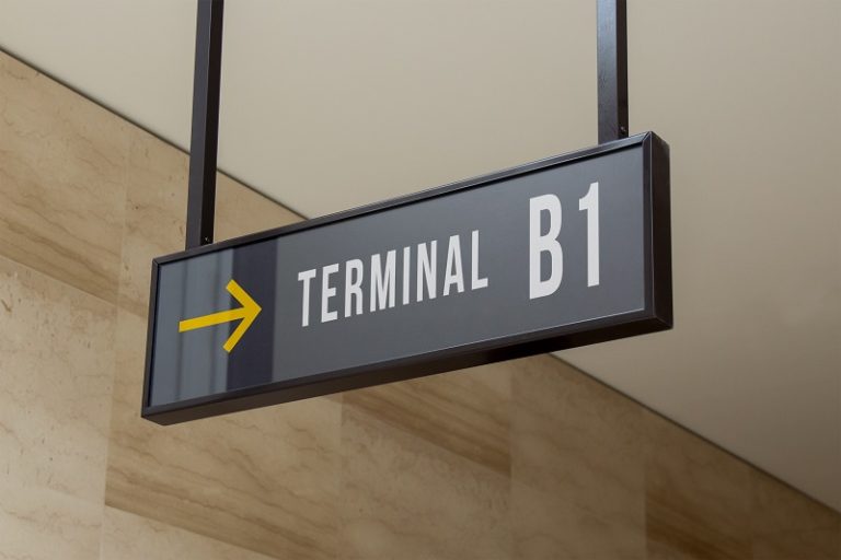 Indoor Ceiling Sign - Terminal B1