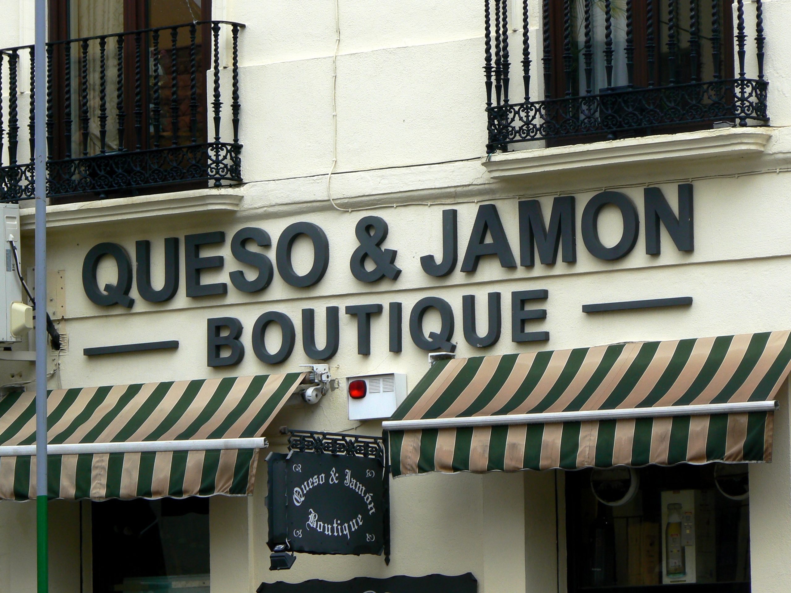 Queso & Jamon Boutique Channel Outdoor Sign