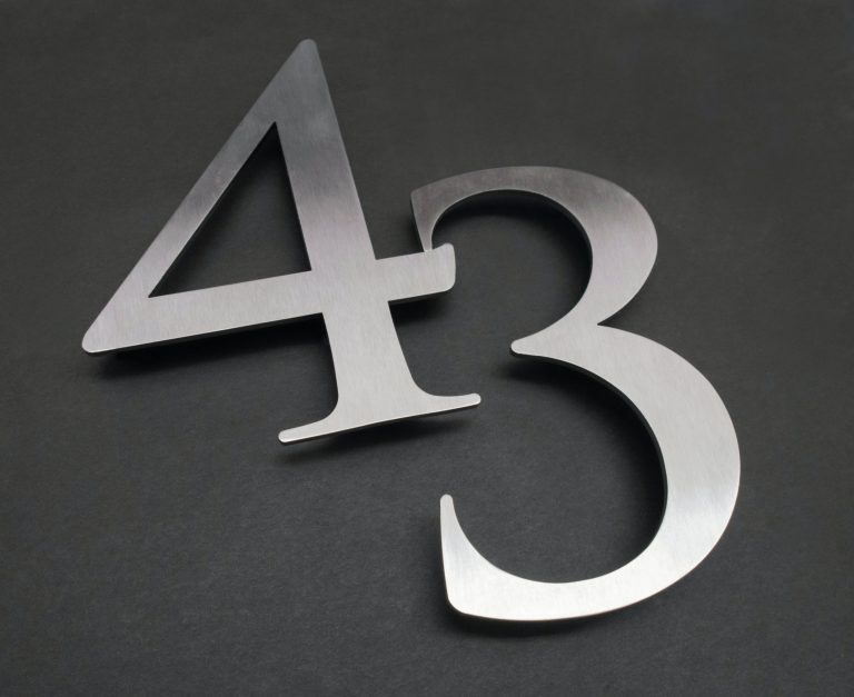 Metal Number Sign 43