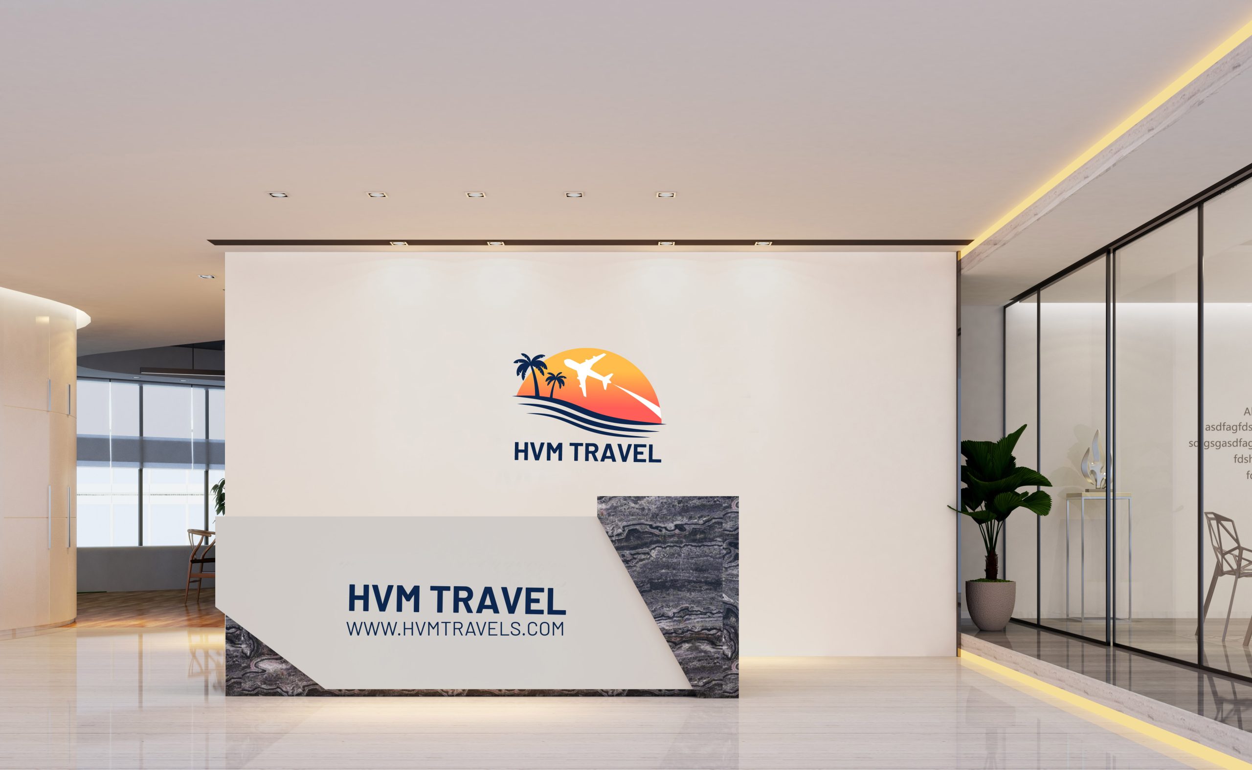 HVM Travel Reception Sign