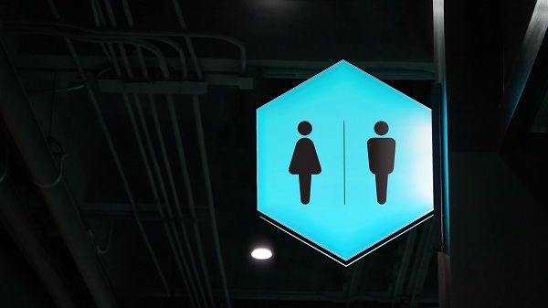 Men Women Bathroom or Restroom Sign