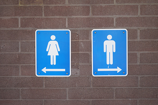 Directional Restroom Wayfinding Signage