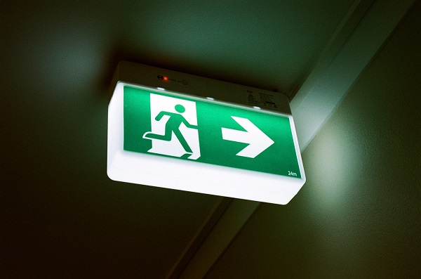 Directional Ceiling Drop Sign