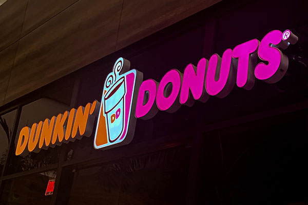 Dunkin Donuts Dimensional Sign