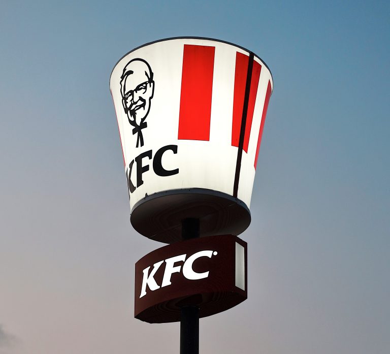 KFC Pylon Sign on a Single Pole