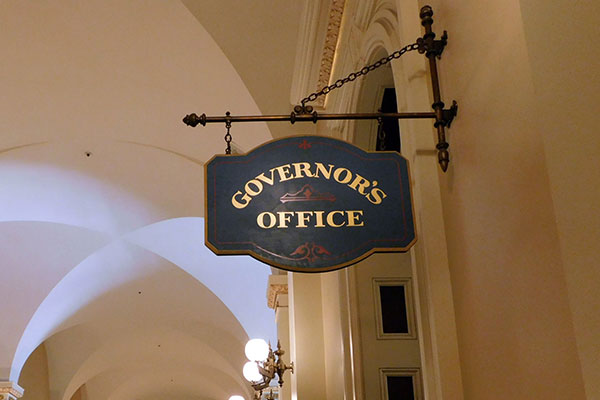 Custom Hanging Office Sign - Governor's