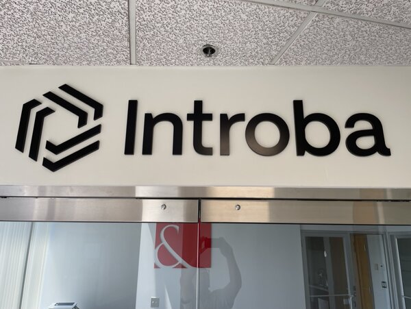 Channel letter sign for Introba business