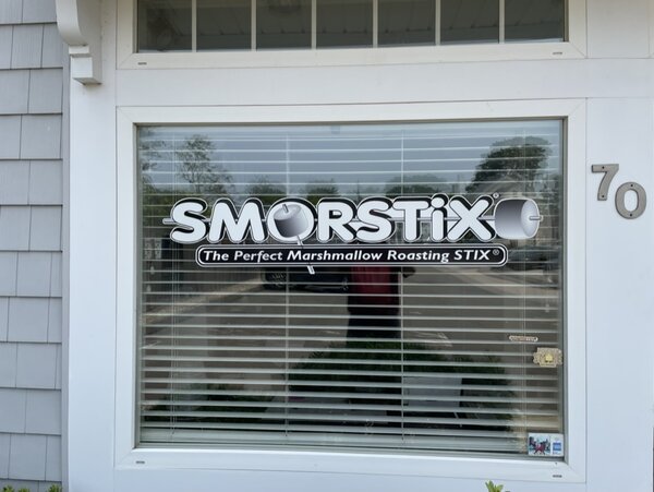 Storefront window graphics of Smorstix GYM